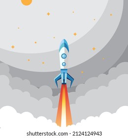 Rocket Vector fit for Landing Page or Advertising