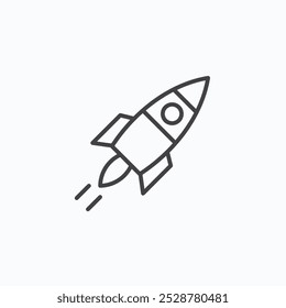 Rocket vector flat icon set.eps