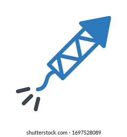 rocket vector glyph color icon 