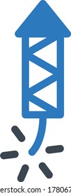 rocket vector glyph color icon 