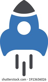 rocket vector glyph color icon