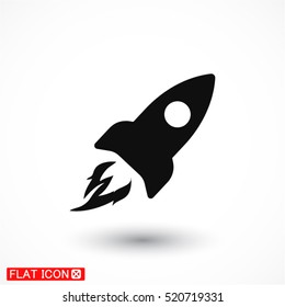 Rocket . Vector Icon 10 EPS