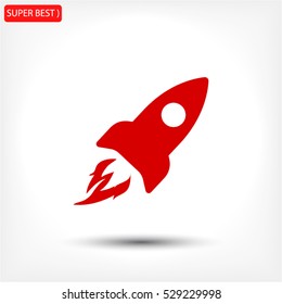 Rocket . vector icon 10 EPS