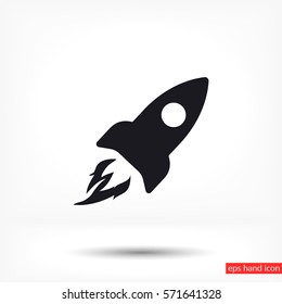 Rocket . vector icon 10 EPS