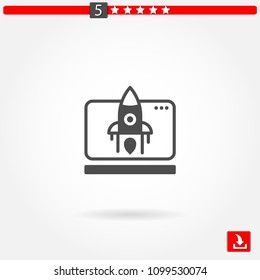 rocket vector icon