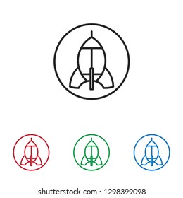 Rocket vector icon