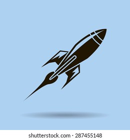 Rocket . Vector  icon