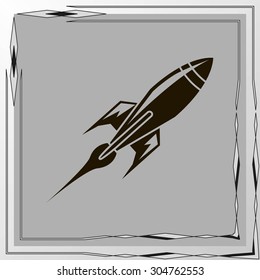 Rocket . Vector  icon