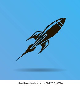 Rocket . Vector  icon