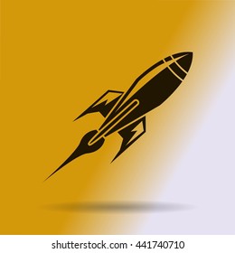 Rocket . Vector  icon