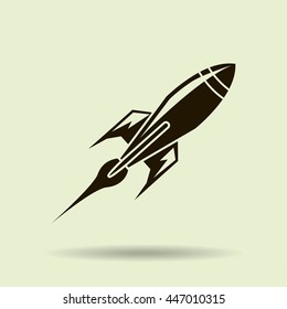 Rocket . Vector  icon