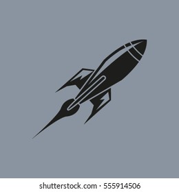 Rocket . Vector  icon