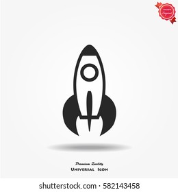 Rocket vector icon.