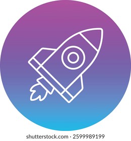 Rocket vector icon. Can be used for printing, mobile and web applications.