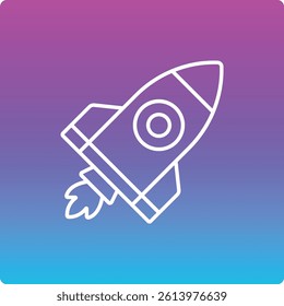 Rocket vector icon. Can be used for printing, mobile and web applications.