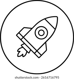 Rocket vector icon. Can be used for printing, mobile and web applications.