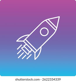 Rocket vector icon. Can be used for printing, mobile and web applications.