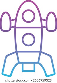 Icono de Vector de cohete. Se puede utilizar para aplicaciones de impresión, móviles y de Web.