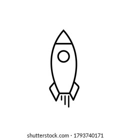 Rocket vector icon concept eps10