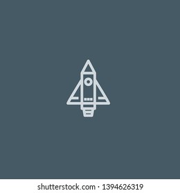 Rocket vector icon. Rocket concept stroke symbol design. Thin graphic elements vector illustration, outline pattern for your web site design, logo, UI. EPS 10.