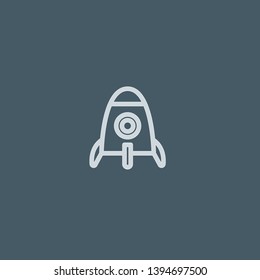 Rocket vector icon. Rocket concept stroke symbol design. Thin graphic elements vector illustration, outline pattern for your web site design, logo, UI. EPS 10.