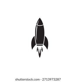 Diseño de icono de Vector de cohete 2025.
