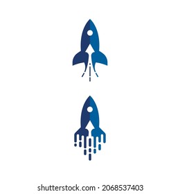 Rocket Vector icon design illustration Template