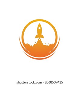 Rocket Vector icon design illustration Template