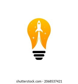 Plantilla de la ilustración de diseño de icono del vector de cohetes