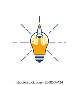 Rocket Vector icon design illustration Template