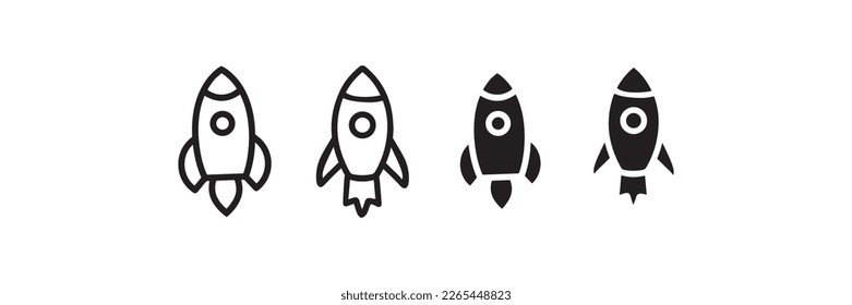 Rocket vector icon design. Modern vector icon design template illustration