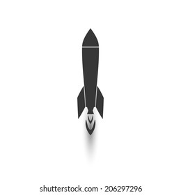 rocket. vector icon. eps10