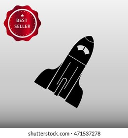 Rocket Vector Icon Illustration