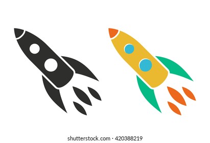 Rocket    vector icon. Illustration isolated for graphic and web design.