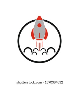 Rocket vector icon illustration symbol