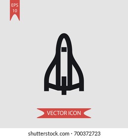 Rocket vector icon illustration symbol