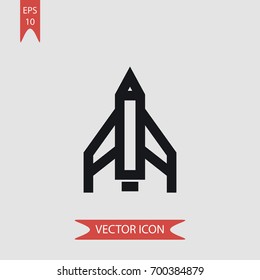Rocket vector icon illustration symbol