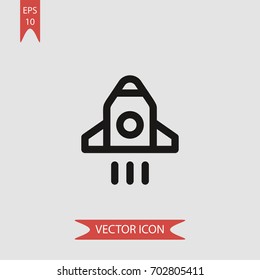 Rocket vector icon illustration symbol