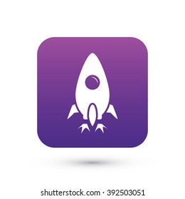 Rocket Vector Icon | Vector Isolated Object Element Colorful Sign Icon Flat Illustration Pictograph Silhouette Logo