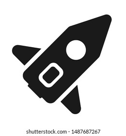 Rocket vector icon isolated on white background
