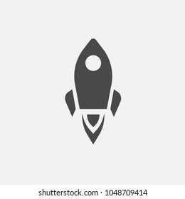 rocket vector icon launching 