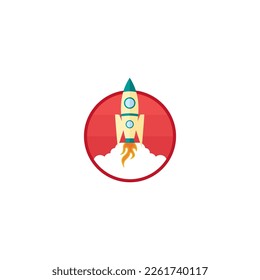 rocket vector icon logo design