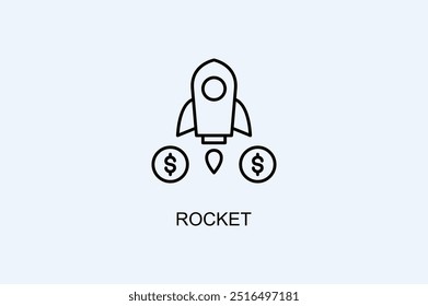 Rocket Vector Icon Or Logo Illustration