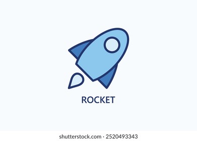 Icono de Vector de cohete o ilustración de logotipo