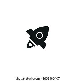rocket vector icon on white background