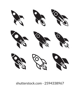 Rocket Vector Icon Set Modern Space Exploration Symbol
Startup Rocket Launch Icon – Simple Futuristic Design
Space Rocket Vector Illustration – Technology Innovation Symbol