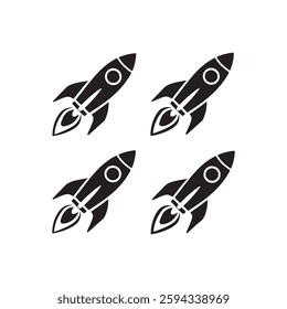 Rocket Vector Icon Set Modern Space Exploration Symbol
Startup Rocket Launch Icon – Simple Futuristic Design
Space Rocket Vector Illustration – Technology Innovation Symbol