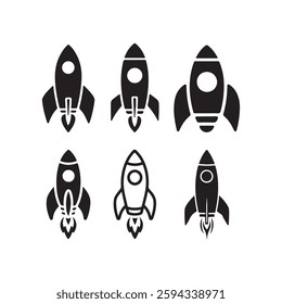 Rocket Vector Icon Set Modern Space Exploration Symbol
Startup Rocket Launch Icon – Simple Futuristic Design
Space Rocket Vector Illustration – Technology Innovation Symbol