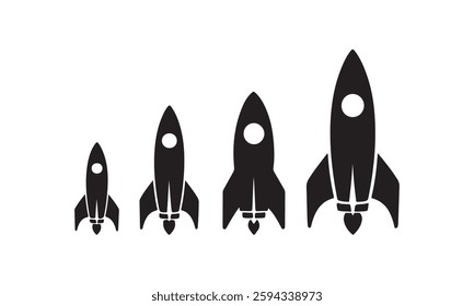 Rocket Vector Icon Set Modern Space Exploration Symbol
Startup Rocket Launch Icon – Simple Futuristic Design
Space Rocket Vector Illustration – Technology Innovation Symbol