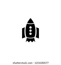 rocket vector icon. rocket sign on white background. rocket icon for web and app